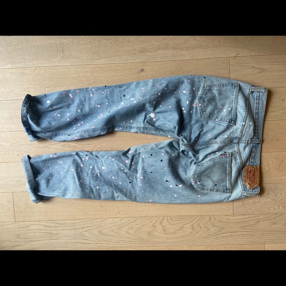 Levi’s 501 Splattered Straight Legged Jeans - Picture 2 of 3